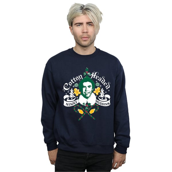 Elf Mens Headed Ninny Muggins Sweatshirt
