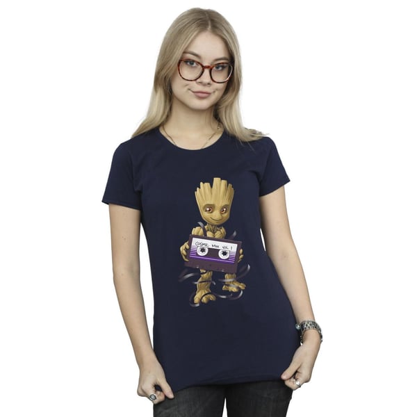 Marvel Womens/Ladies Guardians Of The Galaxy Groot Cosmic Tape Cotton T-Shirt