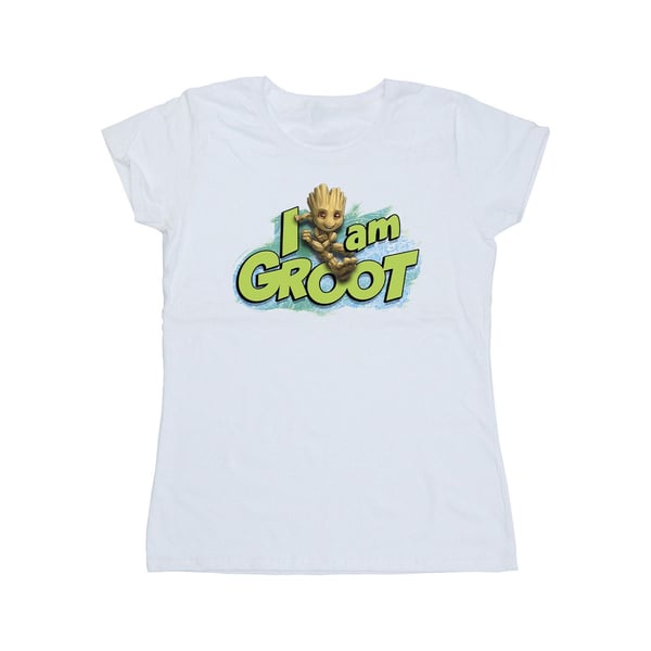 Marvel Womens/Ladies Guardians Of The Galaxy I Am Groot Jumping Cotton T-Shirt