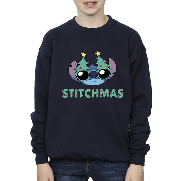 Disney Boys Lilo & Stitch Stitchmas Glasses Sweatshirt