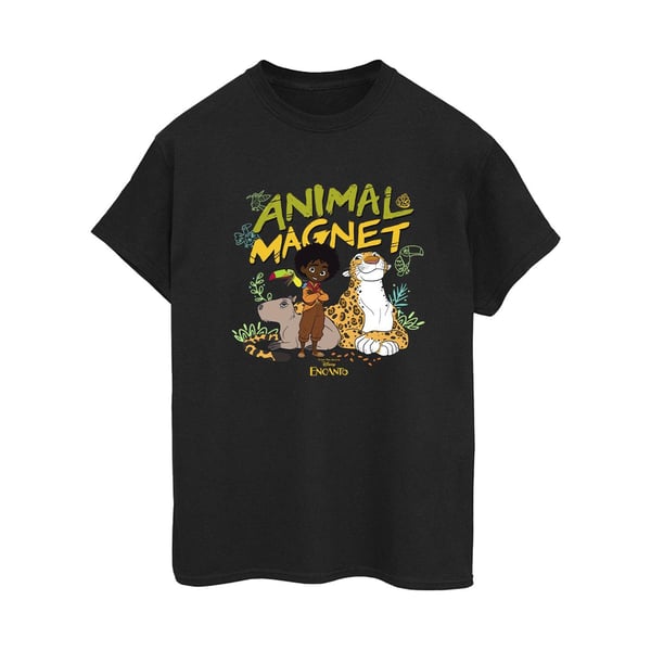Disney Naisten Encanto Animal Magnet puuvillainen Boyfriend T-paita