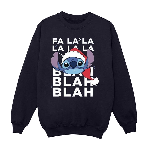 Disney Girls Lilo And Stitch Christmas Blah Blah Blah Sweatshirt