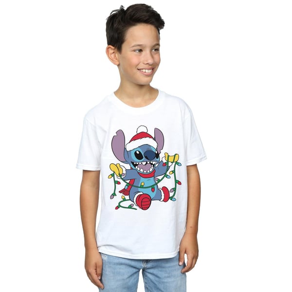 Disney Boys Lilo And Stitch Christmas Lights T-Shirt