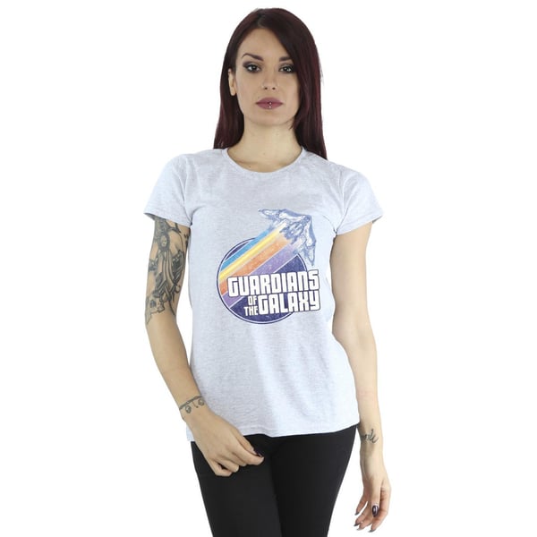 Guardians Of The Galaxy Womens/Ladies Badge Rocket Cotton T-Shirt