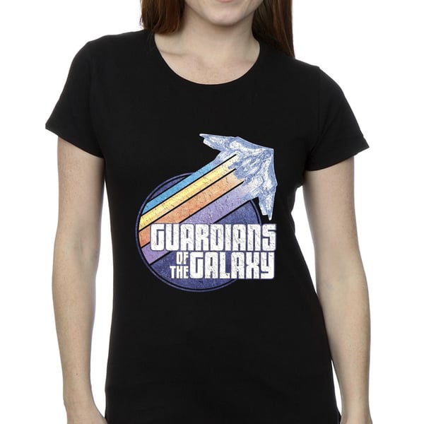 Guardians Of The Galaxy Womens/Ladies Badge Rocket Cotton T-Shirt