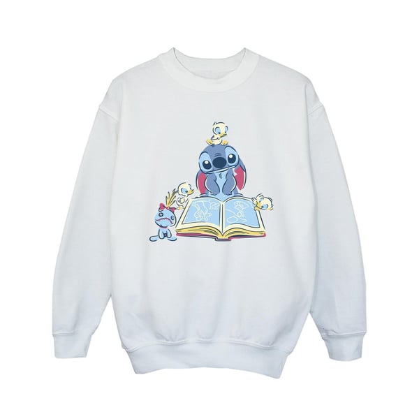 Disney Girls Lilo & Stitch Reading A Book Sweatshirt