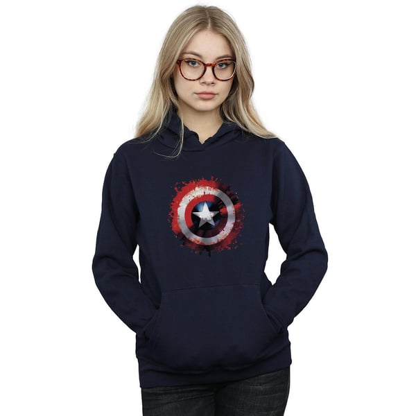 Marvel Womens/Ladies Avengers Captain America Art Shield Hoodie