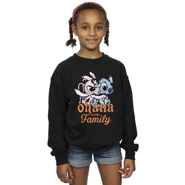Disney Girls Lilo And Stitch Ohana Angel Hug Sweatshirt