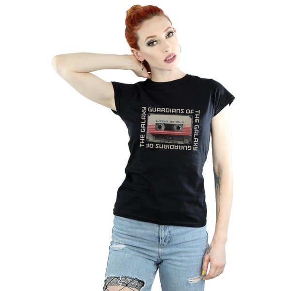 Marvel Womens/Ladies Guardians Of The Galaxy Awesome Mix Cassette Vol. 2 Cotton T-Shirt