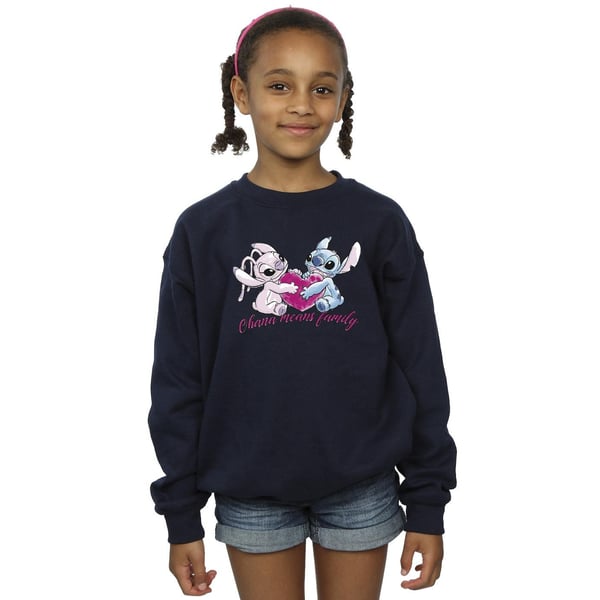 Disney Girls Lilo And Stitch Ohana Heart With Angel Sweatshirt