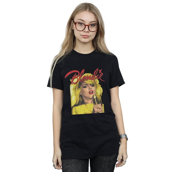 Blondie Womens/Ladies Singing With Mic Cotton Boyfriend T-Shirt