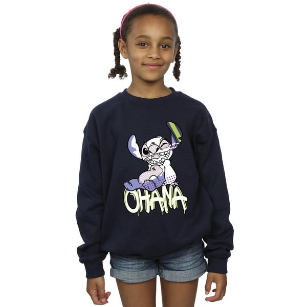 Disney Girls Lilo And Stitch Ohana Graffiti Sweatshirt