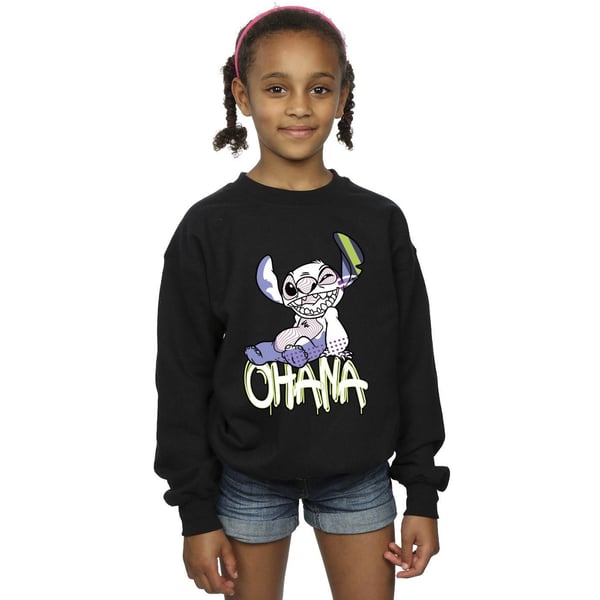 Disney Girls Lilo And Stitch Ohana Graffiti Sweatshirt