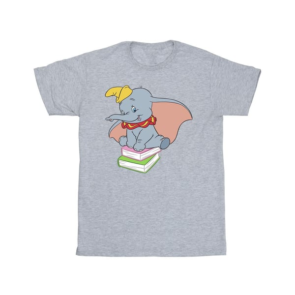 Disney Mens Dumbo Sitting On Books T-Shirt