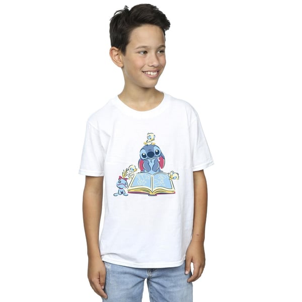 Disney Boys Lilo & Stitch Reading A Book T-Shirt