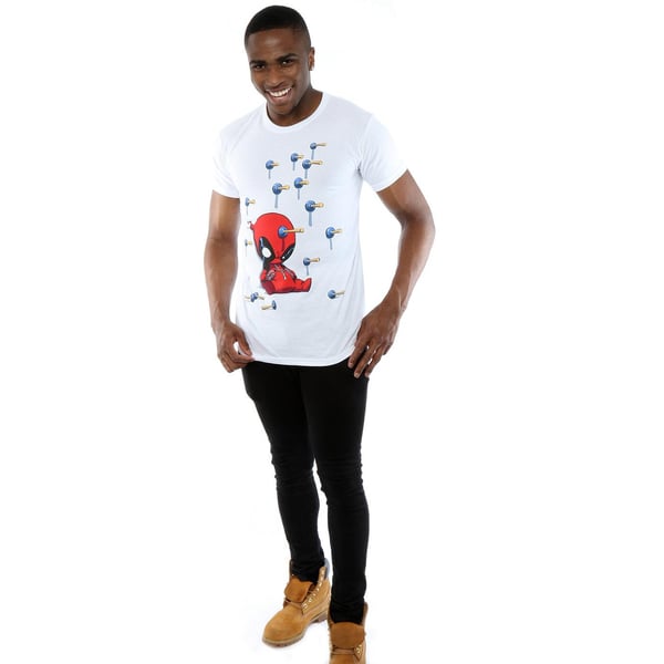 Marvel Mens Deadpool Cartoon Knockout T-Shirt