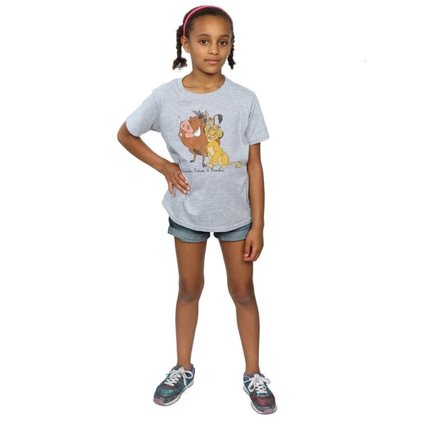 Disney Girls The Lion King Classic Simba, Timon And Pumbaa Cotton T-Shirt