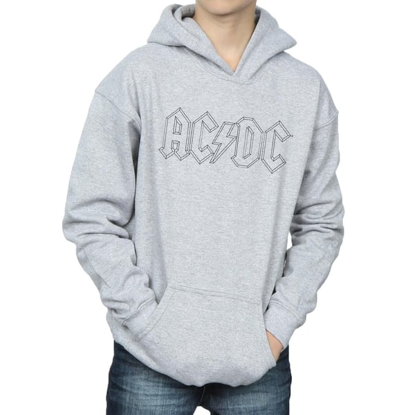 AC/DC Poikien Musta Outline Logo Huppari