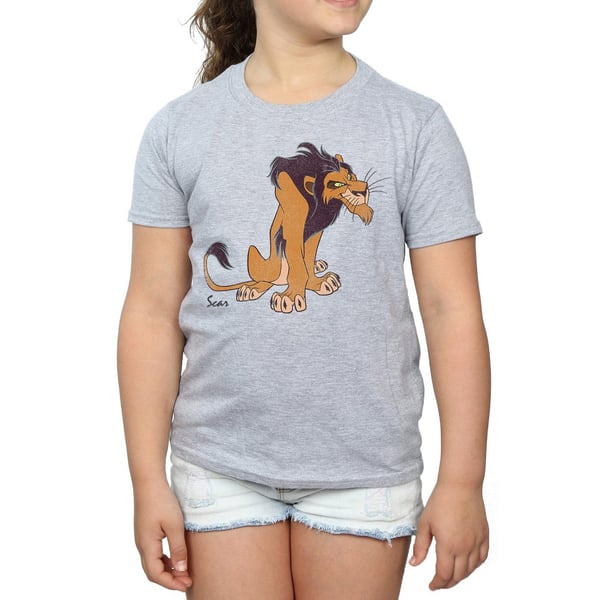 Disney Girls The Lion King Classic Scar Cotton T-Shirt