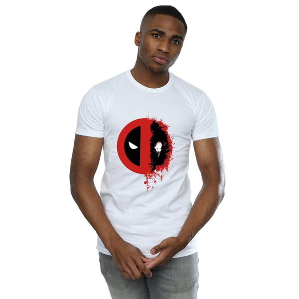 Marvel Herr Deadpool Split Splat Logotyp T-Shirt