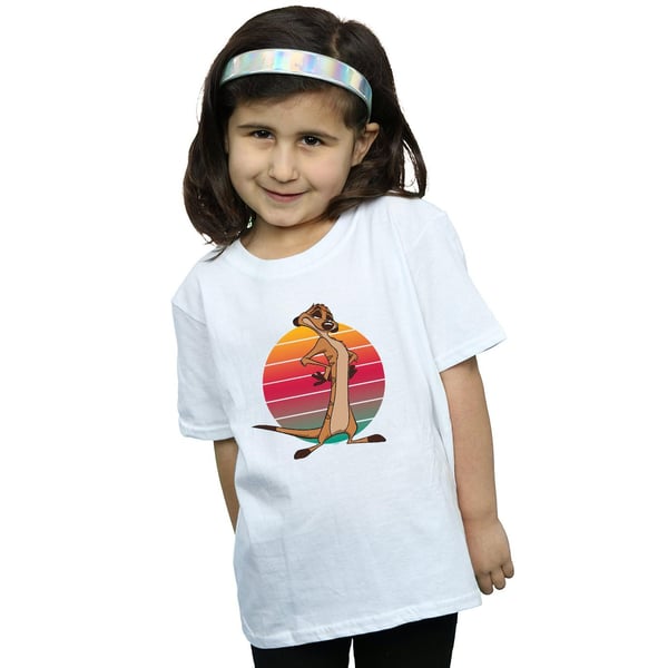 Disney Girls The Lion King Timon Sunset Cotton T-Shirt