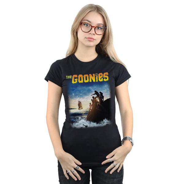 The Goonies Womens/Ladies Ship Poster Cotton T-Shirt