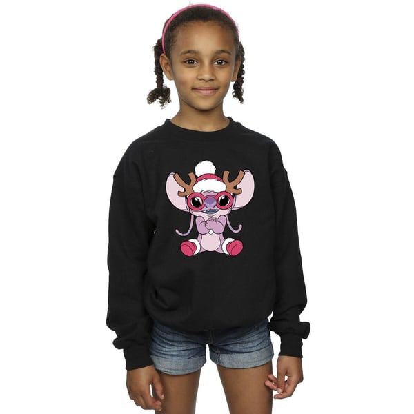 Disney Girls Lilo & Stitch Angel Reindeer Sweatshirt