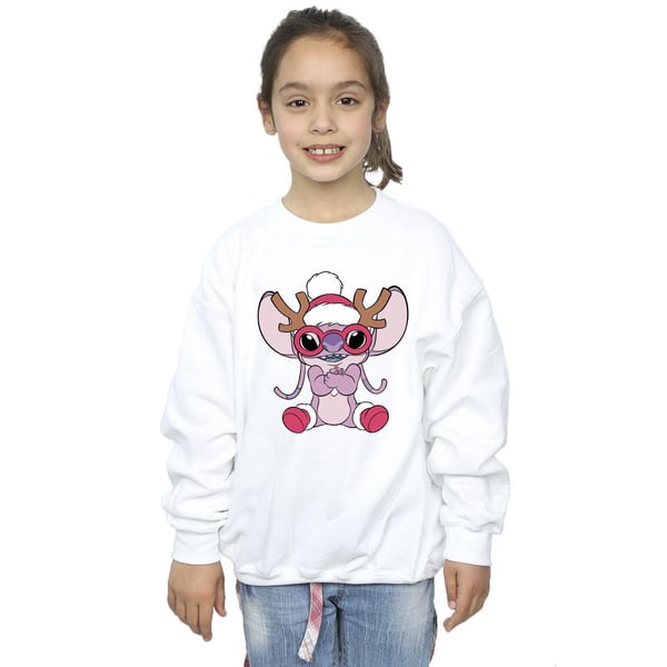 Disney Girls Lilo & Stitch Angel Reindeer Sweatshirt