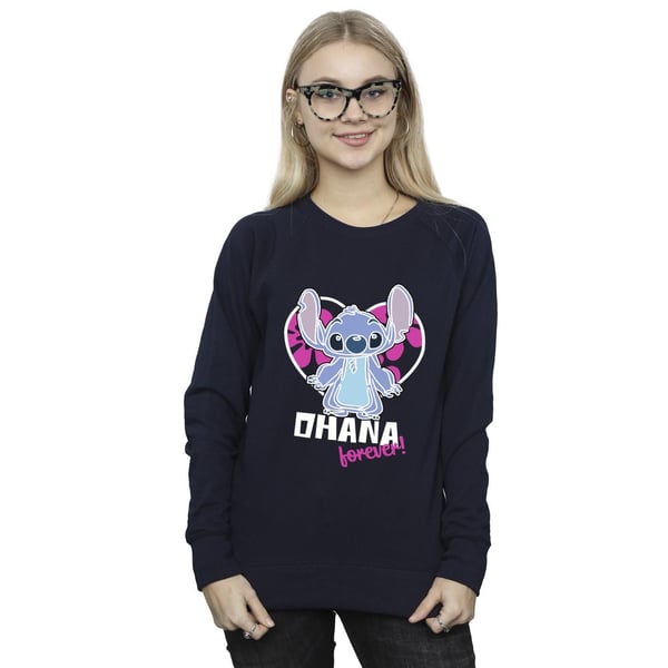 Disney Womens/Ladies Lilo And Stitch Ohana Forever Heart Sweatshirt