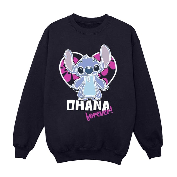 Disney Womens/Ladies Lilo And Stitch Ohana Forever Heart Sweatshirt