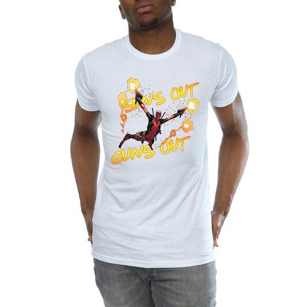Marvel Mens Deadpool Sun´s Out Guns Out T-Shirt