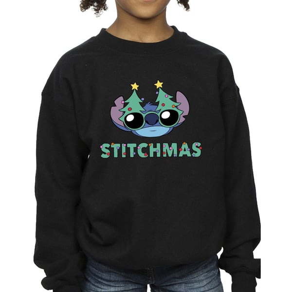 Disney Girls Lilo & Stitch Stitchmas Glasses Sweatshirt