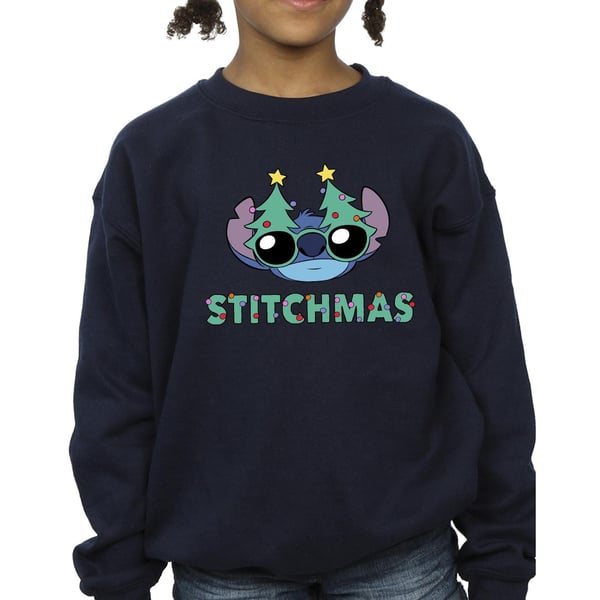 Disney Girls Lilo & Stitch Stitchmas Glasses Sweatshirt