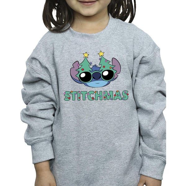Disney Girls Lilo & Stitch Stitchmas Glasses Sweatshirt