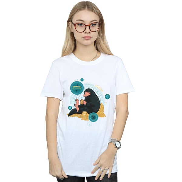 Fantastic Beasts Womens/Ladies Sitting Niffler Cotton Boyfriend T-Shirt