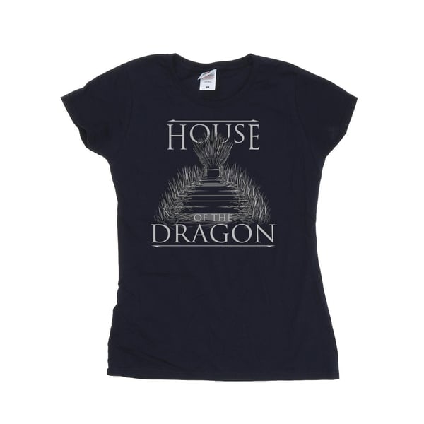 Game Of Thrones: House Of The Dragon Womens/Ladies Throne Text Cotton T-Shirt