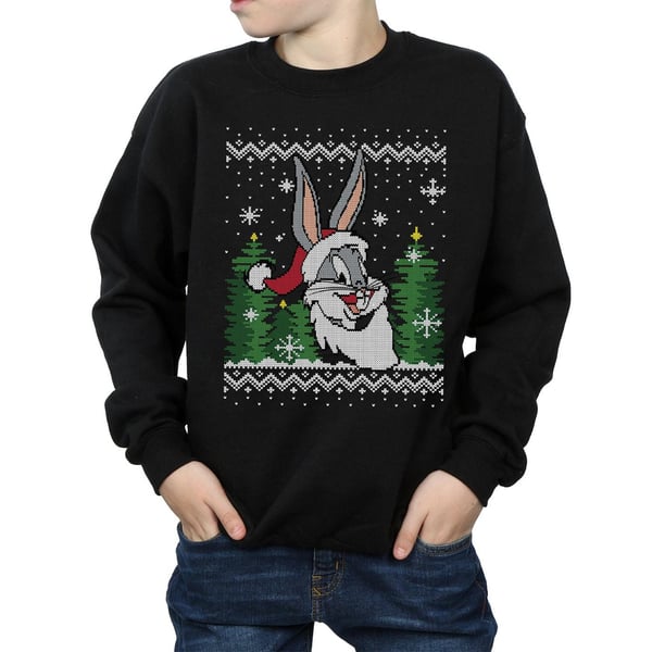 Looney Tunes Boys Bugs Bunny Christmas Fair Isle Sweatshirt