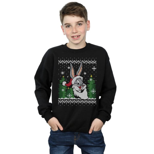 Looney Tunes Boys Bugs Bunny Christmas Fair Isle Sweatshirt