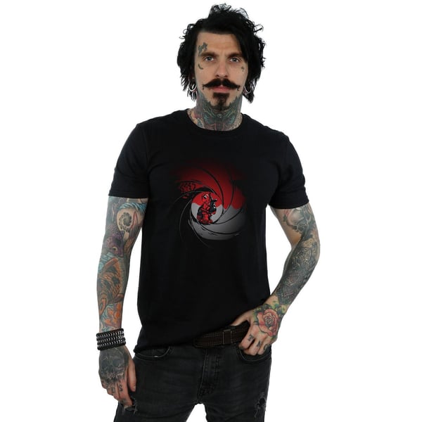 Marvel Miesten Deadpool Gun Barrel T-paita