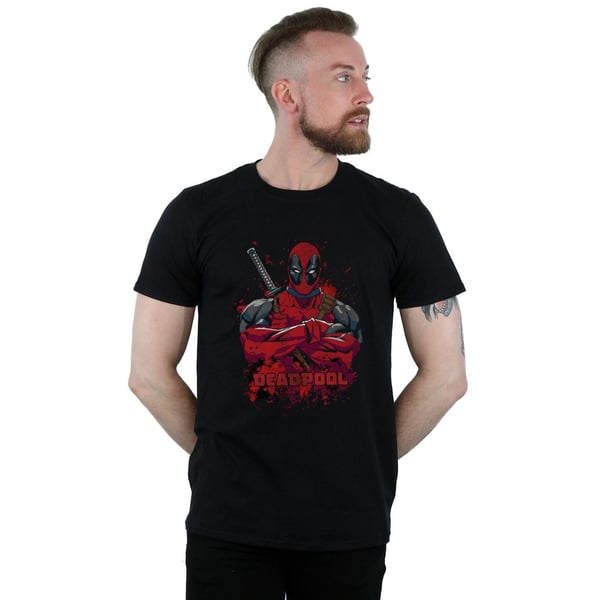 Marvel Miesten Deadpool Pose Splat T-paita