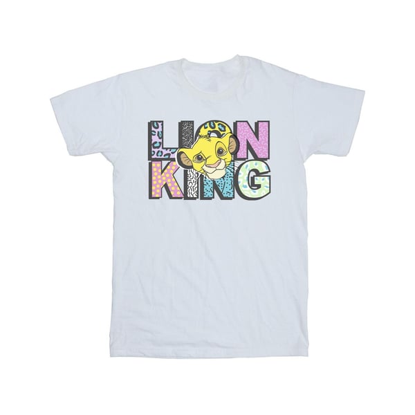 Disney Girls The Lion King Pattern Logo Cotton T-Shirt