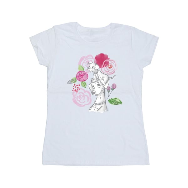 Disney Womens/Ladies 101 Dalmatians Flowers Cotton T-Shirt