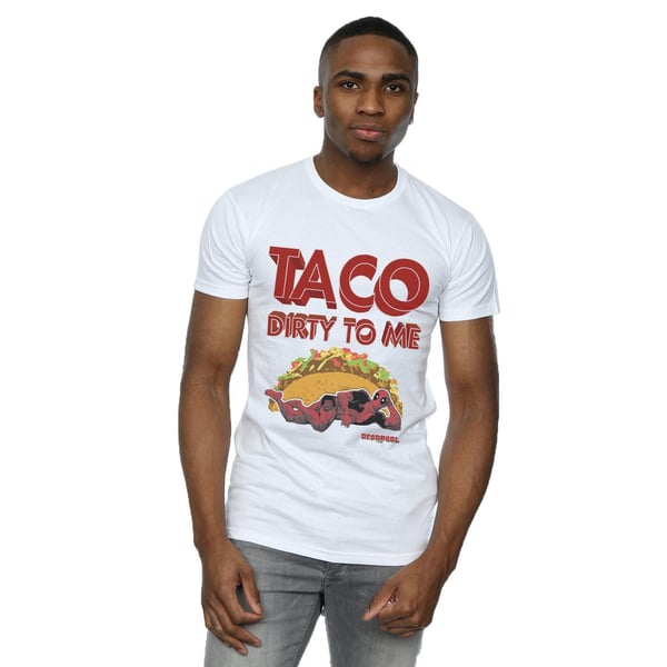 Marvel Mens Deadpool Taco Dirty To Me T-Shirt