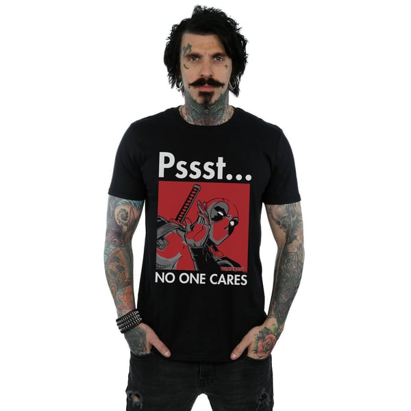 Marvel Miesten Deadpool No One Cares T-paita