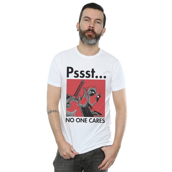 Marvel Miesten Deadpool No One Cares T-paita