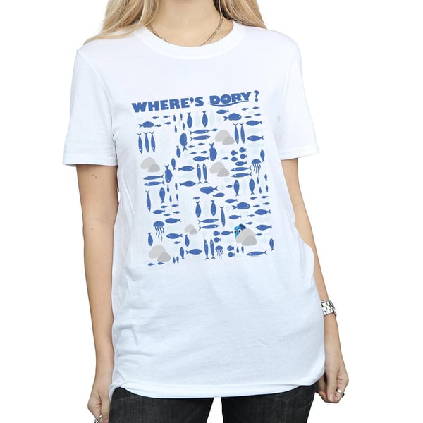 Disney Womens/Ladies Finding Dory Where´s Dory? Cotton Boyfriend T-Shirt