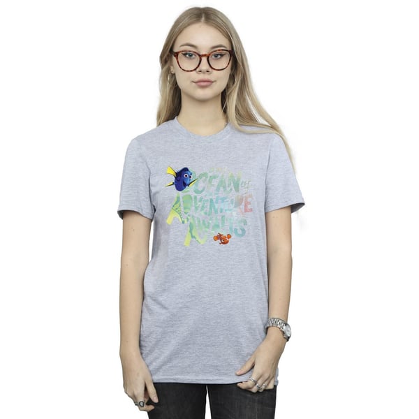Disney Womens/Ladies Finding Dory Ocean Of Adventure Cotton Boyfriend T-Shirt