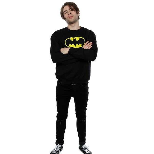 DC Comics Miesten Batman-logolla varustettu collegepaita