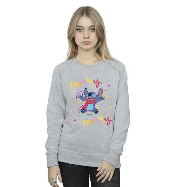 Disney Womens/Ladies Lilo & Stitch Merry Rainbow Sweatshirt