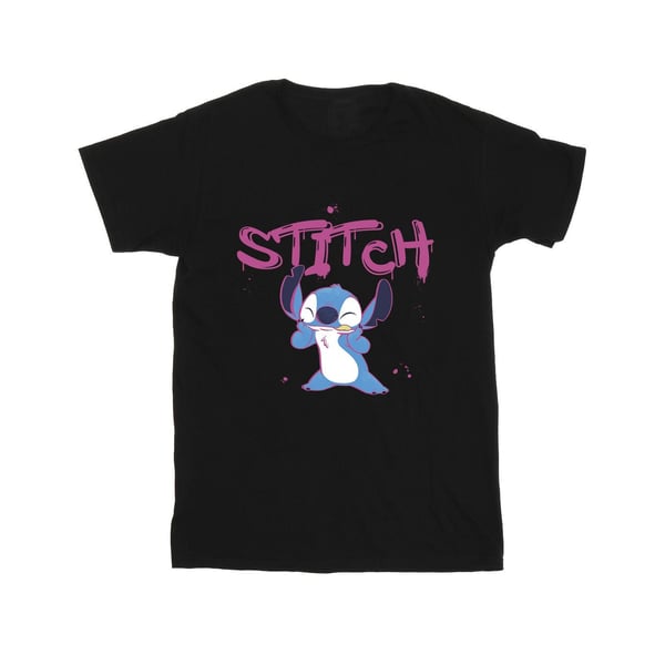 Disney Girls Lilo And Stitch Graffiti Cotton T-Shirt